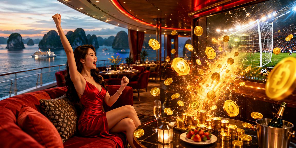 Người dùng đăng nhập tài khoản casino tại vịnh Hạ Long